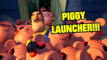 HELLO NEIGHBOR ROBLOX PIGGY LAUNCHER!!!