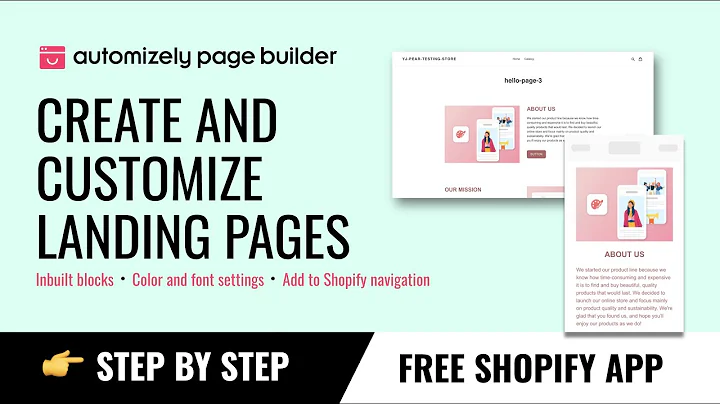 Create and Customize Stunning Pages with Automizely Page Builder