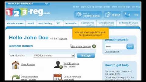 Updating DNS at 123-reg.co.uk