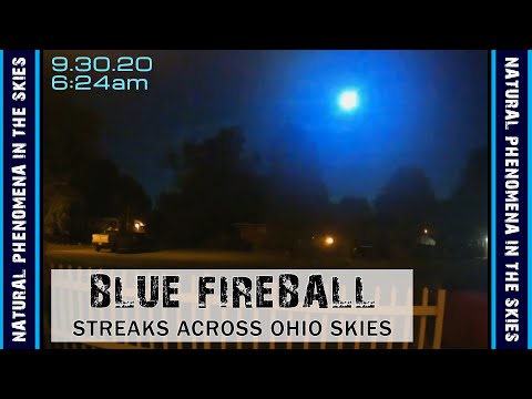 Video: Ohio Resident Filmed Huge Blue Fireball