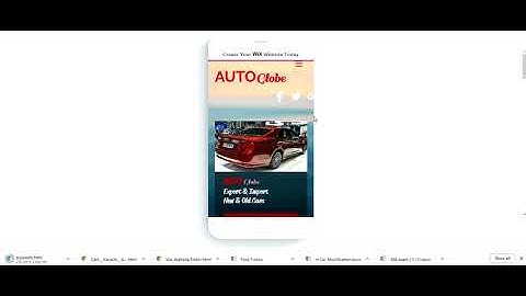 AUTO Globe CAR Dealership Using WIX.com