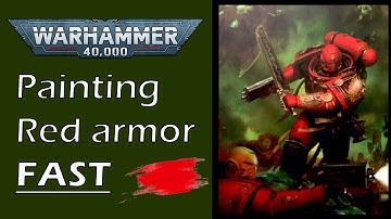 Speed Painting a Blood Angels Terminator - How to Paint Red Armor FAST - Warhammer 40K Tutorial