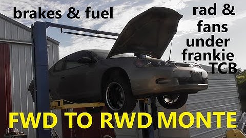 radiator fans brake fuel tank lines headers 06 monte fwd to rwd conversion project frankenstien 16