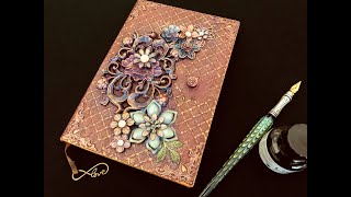 Mixed Media Art Journal Cover - Step by step tutorial.