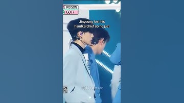 Thumbnail of Jinyoung and his handkerchief 😂 #got7 #jinyoung #shorts #fyp