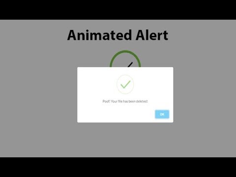 Animation Alert Css Without Sweet Alert AND With Sweet Alert Tutorial -  YouTube