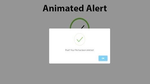 Animation Alert Css Without Sweet Alert AND With Sweet Alert Tutorial