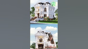 Trầm trồ trước mẫu biệt thự 2 tầng tân cổ