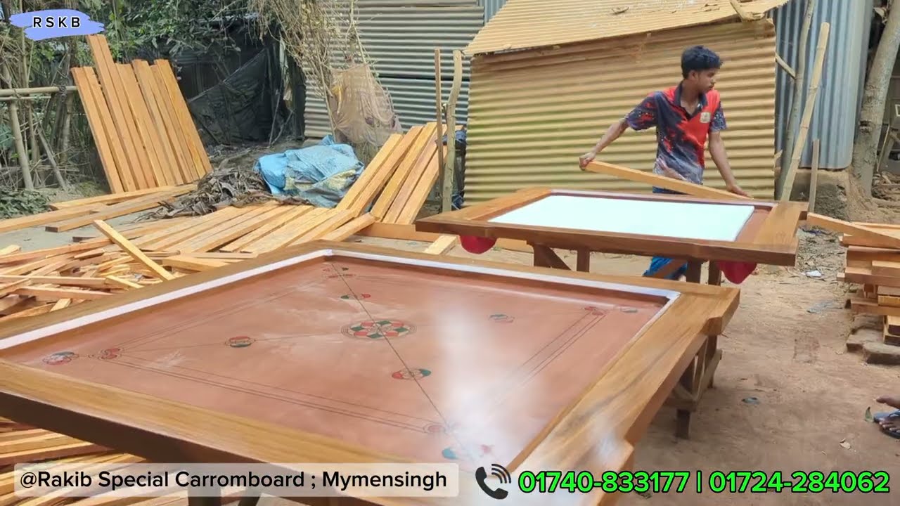 বাংলাদেশের সবচেয়ে বড় কেরামবোর্ড কারখানা | রাকিব স্পেশাল কেরামবোর্ড | ময়মনসিংহ সদর মনতলা বাজার