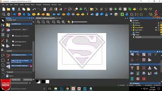 Superman logo in Artcam 2017 | Logo Design By - GS Zone