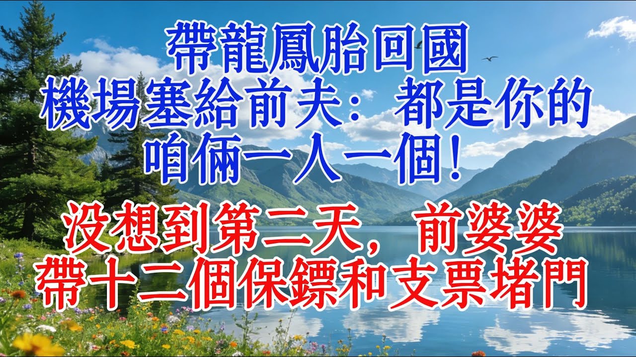 她帶龍鳳胎回國，機場塞給前夫：都是你的咱倆一人一個！沒想到第二天，前婆婆帶十二個保鏢和支票堵門