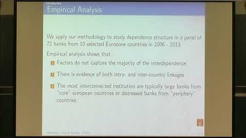 Christian Brownlees | Bank Credit Risk Networks: Evidence from the Eurozone Crisis