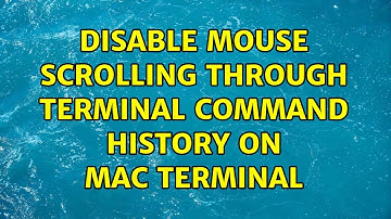 Disable mouse scrolling through terminal command history on Mac terminal (2 Solutions!!)