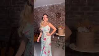 Longo Estampado Cintura Vazada