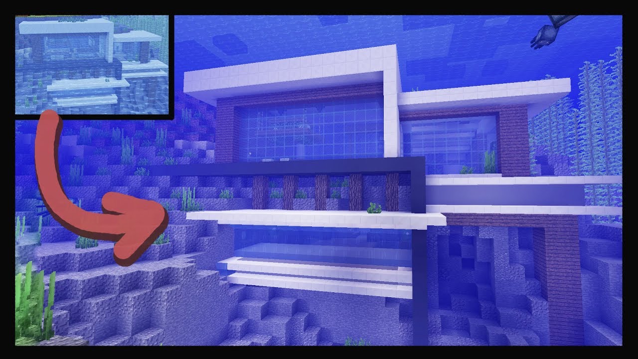 How To Make An Underwater House In Minecraft Minecraft 1 13 Youtube