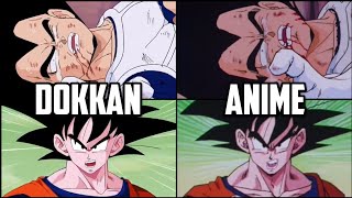 LR INT Vegeta/Goku Dokkan Vs Anime Comparison (ドッカンバトルVS.アニメ)