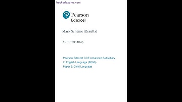 PEARSON EDEXCEL AS English Language PAPER 2 2023 MARK SCHEME (8EN0/02: Child Language)