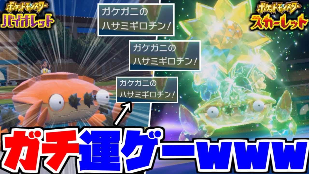 ハサミギロチン 連発する ガケガニ がマジで狂ってて脳汁とまらんwww ポケモンsv Youtube