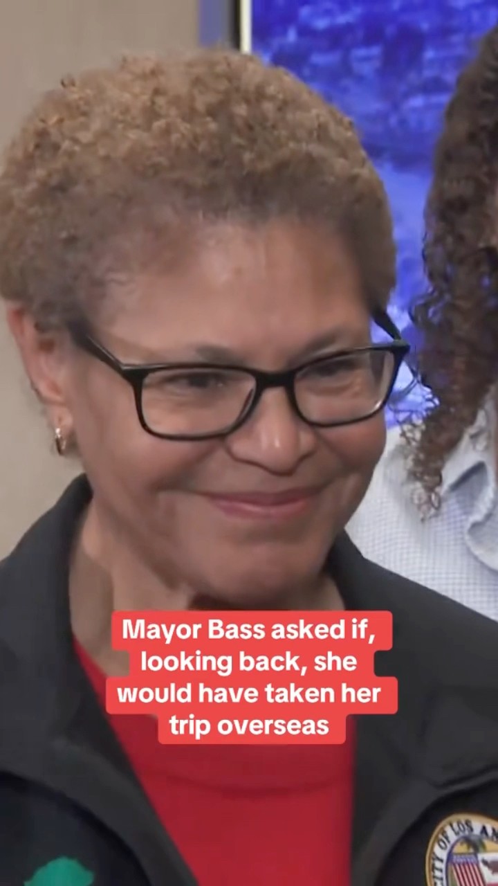 Los Angeles Mayor Karen Bass asked about overseas trip #shorts