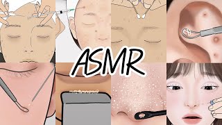 การรวบรวมฉาก ASMR สิวผุด / แอนิเมชั่นการดูแลผิว LULUPANG ที่น่าพอใจ