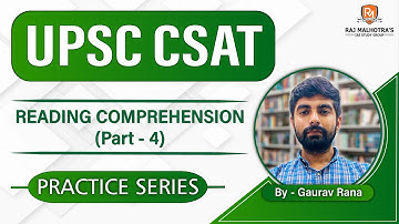 UPSC CSAT 2023 | Practice Series | English - Reading Comprehension (Part - 4)