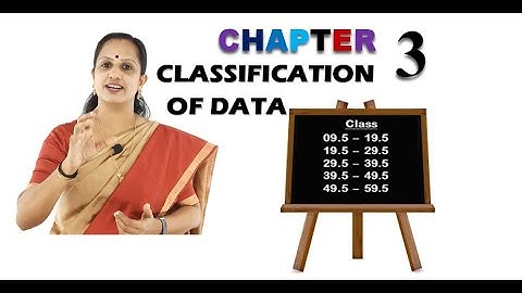 CHAPTER 3 CLASSIFICATION OF DATA OR ORGANISATION OF DATA By Dr.Sajani Jayaprasad