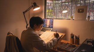 What's on my Desk As a Traditional Artist /Studio tour