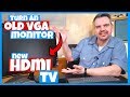 Turn an Old VGA Computer Monitor into a New Hdmi TV (Ps4, Xbox one, Windows 10, Cable)