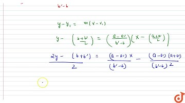 The equation of the line bisecting the line segment joining the points `(a, b)` and `(a