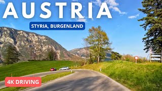 Driving in Austria 4K: Styria, Burgenland - April 2024