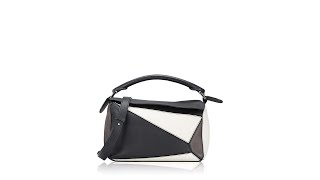 Loewe Calfskin Small Puzzle Bag Brunette Soft White Black screenshot 4