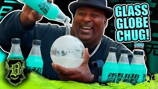 Sprite Zero Chinese Mint Soda Chug From A Huge Glass Globe!