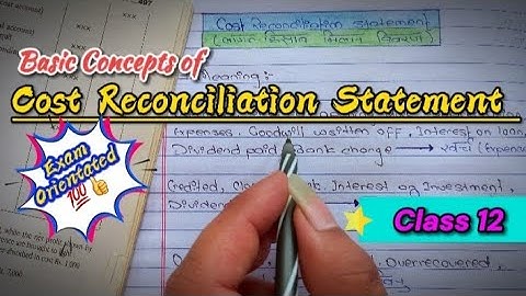 Cost Reconciliation Statement || Class 12 Account || NEB Exam Preparation || 2081 - Study Time