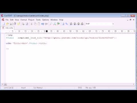 A YouTube XML Example Tutorial  in PHP- MYSQL by For Student Organization