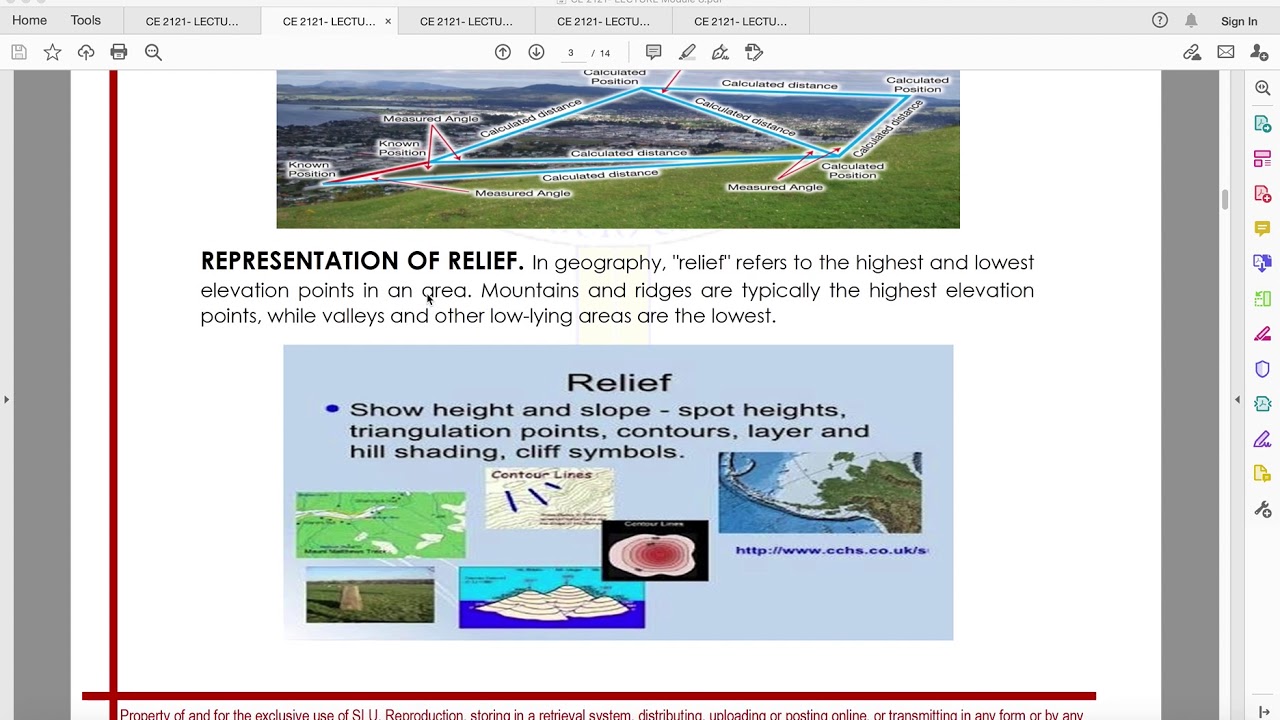 Topographic surveying and Mapping