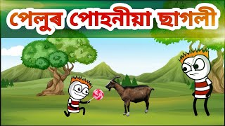 পেলুৰ পোহনীয়া ছাগলী ?? || Assamese comedy cartoon video || Assamese funny video || Assamese hadhu