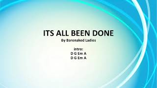 Video thumbnail of "Its All Been Done by Barenaked Ladies - Easy acoustic chords and lyrics"
