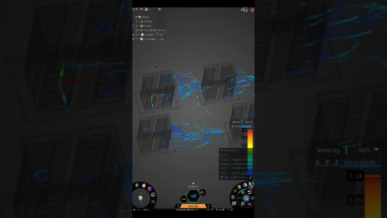 아파트 건물 사이에 기류는 어떻게 형성될까? / Ansys Discovery