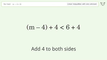 Solving Linear Inequalities: m-4 is Smaller Than 6