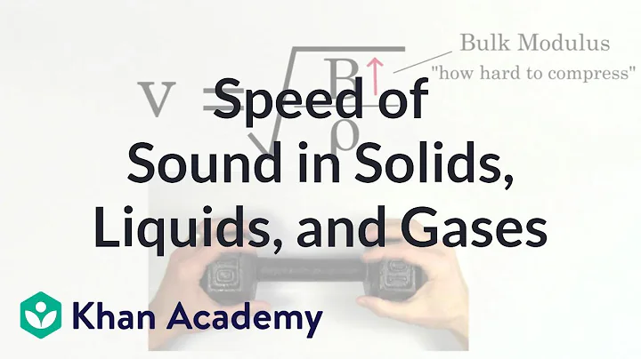 Relative speed of sound in solids, liquids, and gases | Physics | Khan Academy