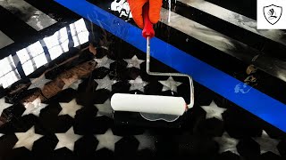 Tribute to a Fallen Officer | Epoxy Police Flag