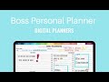 Boss Personal Planner | Digital Planner