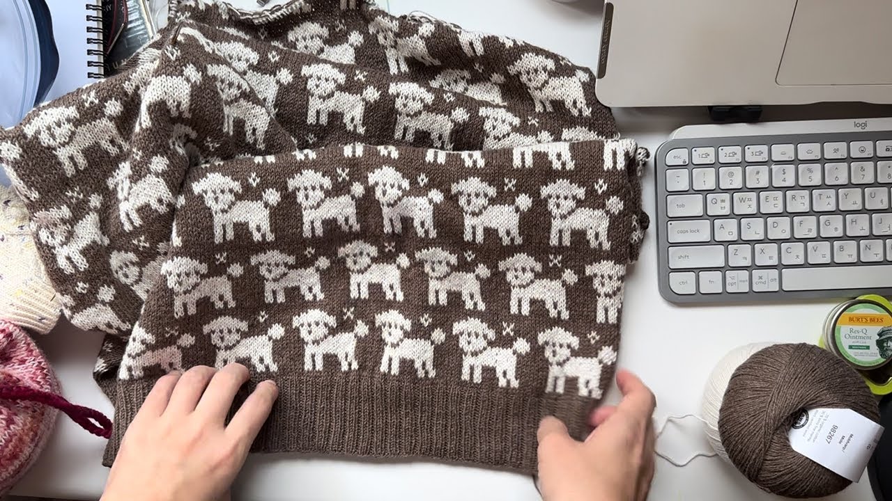 뜨개 근황 + 최근 작업 중인 배색 스웨터 이야기