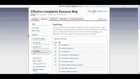 Optimizing & Publicizing a Feedburner Feed