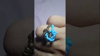 diy beaded ring.Love knot beaded ring #beaded