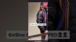 6ix9ine face broken after getting JUMPED