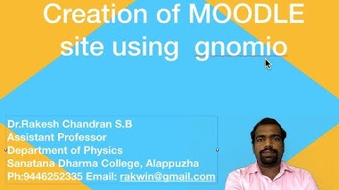 MOODLE training- Create MOODLE site in gnomio.com