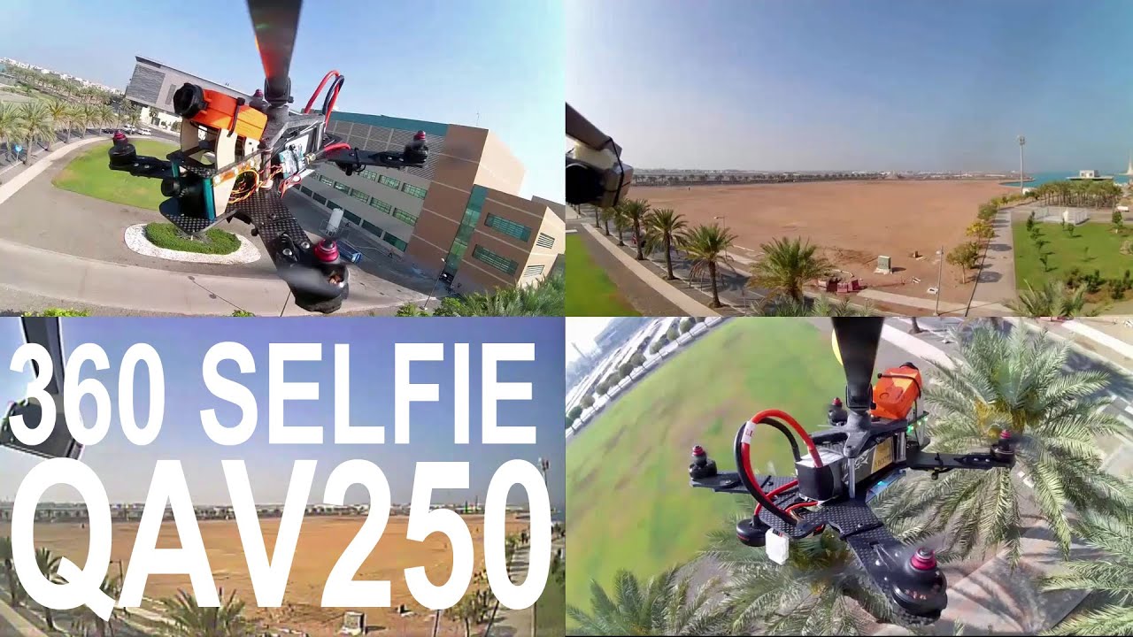 Revolving Selfie Stick with QAV250 FPV Racing Quad (Runcam HD 2)