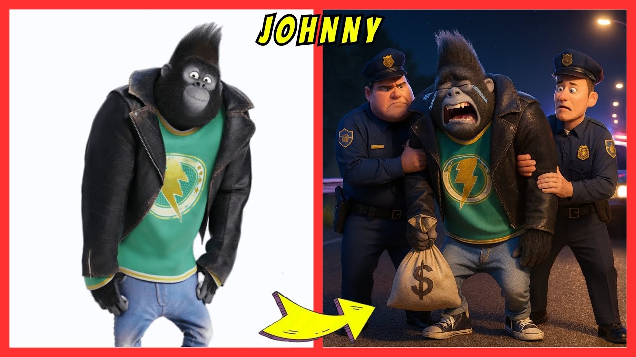 🎤 Персонажи Sing 2 переосмыслены в костюмах полицейской тематики — Creative Art Edit 🚓🦍🎬