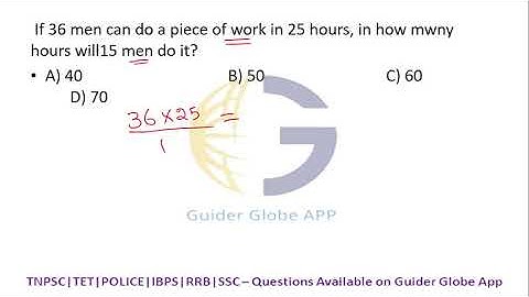 If 36 mrn can do a piece of work in 25 hours,in how many hours will 15 men do it ?